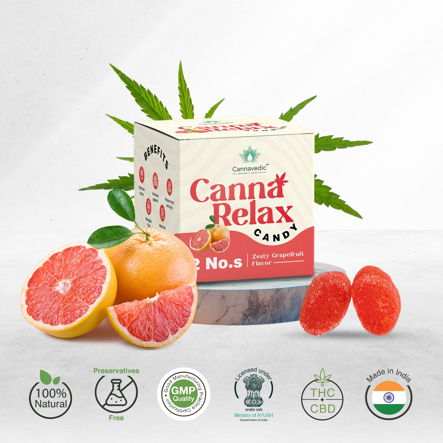 CannaRelax - Ayurvedic Vijaya Candy | Pack of 2 Candies | (2:1|THC:CBD) - 60mg/ Candy