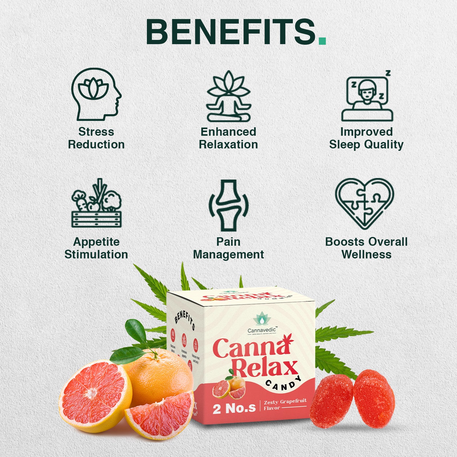 CannaRelax - Ayurvedic Vijaya Candy | Pack of 2 Candies | (2:1|THC:CBD) - 60mg/ Candy