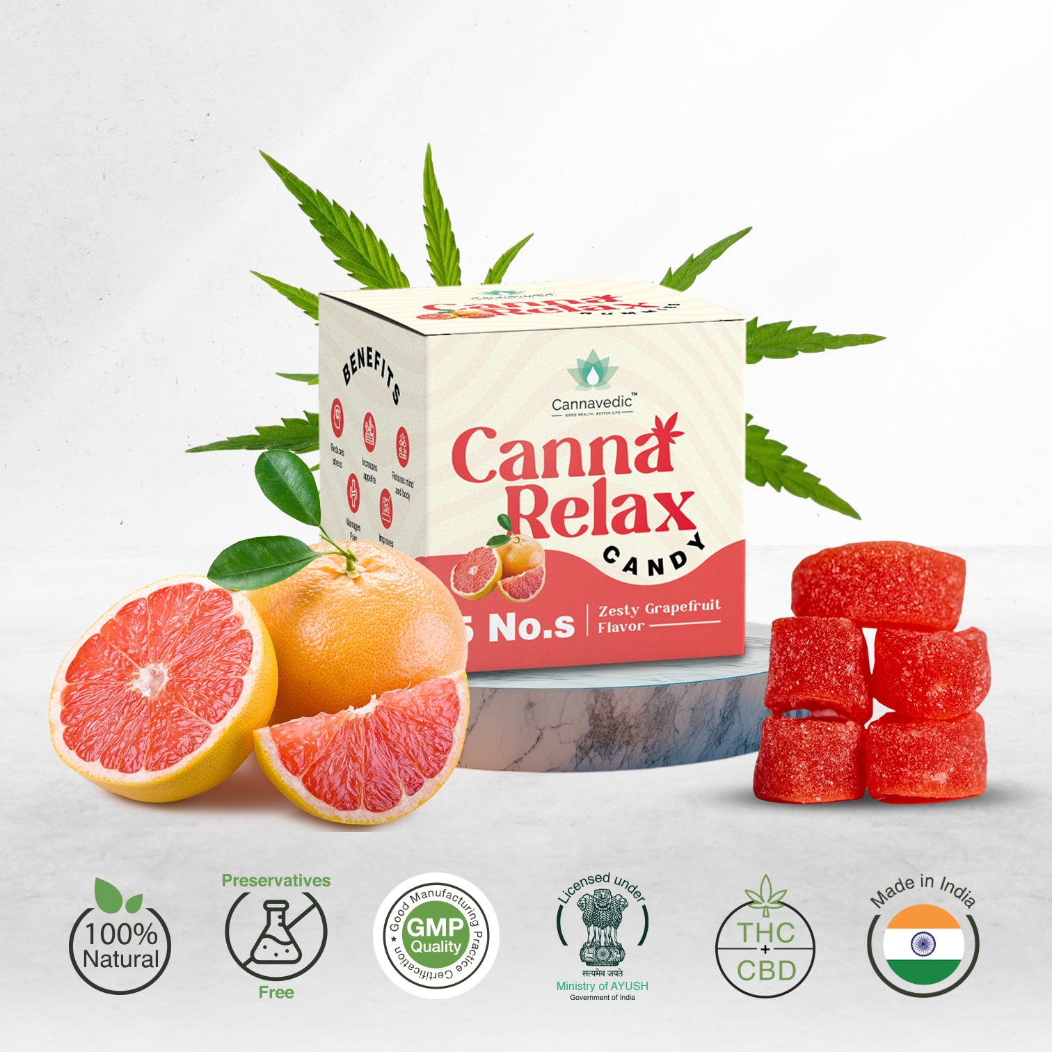 CannaRelax - Ayurvedic Vijaya Candy | Pack of 5 Candies | (2:1|THC