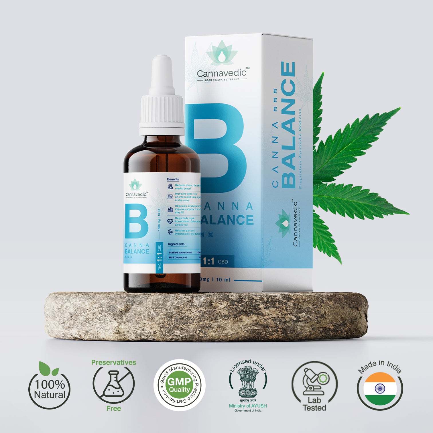 CannaBalance 1000mg | 10ml | THC+CBD oil (1:1|THC:CBD) - 100mg/ml