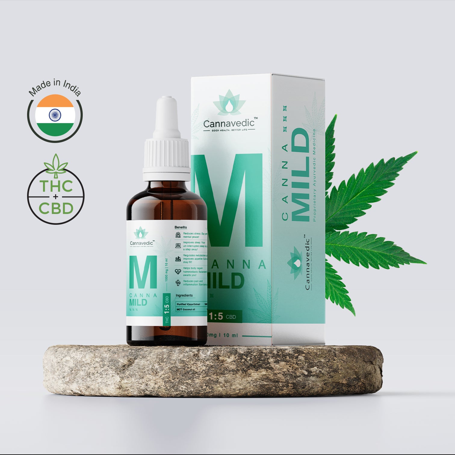 CannaMild 1000mg | 10ml | THC+CBD Oil (1:5|THC:CBD) - 100mg/ml