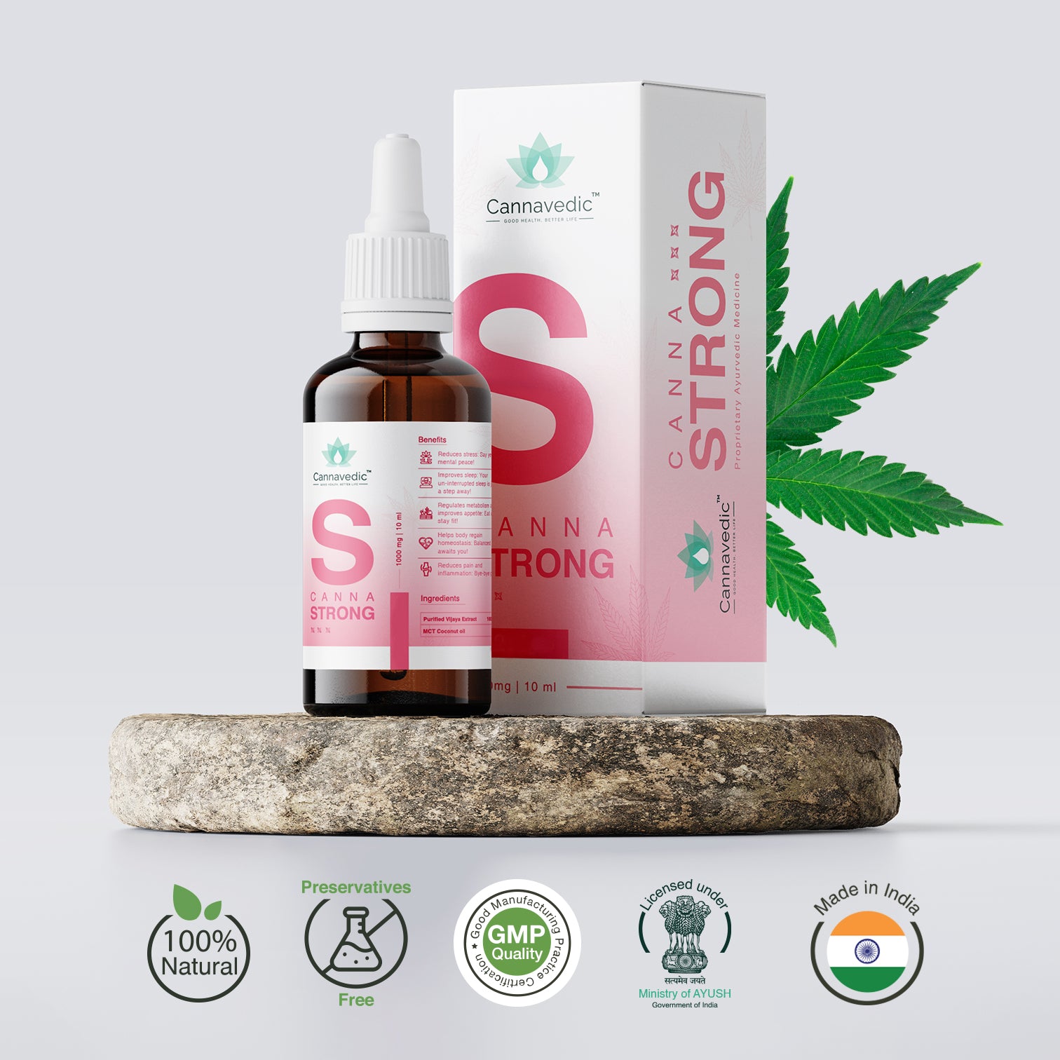 CannaStrong 1000mg | 10ml | Vijaya Leaf oil - 100mg/ml