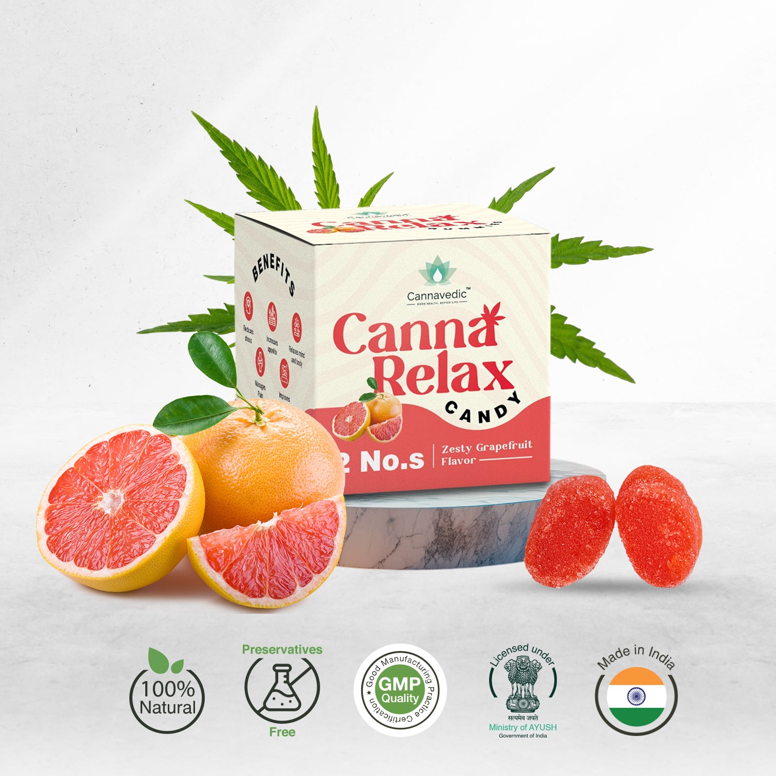 CannaRelax - Ayurvedic Vijaya Candy | Pack of 2 Candies - 60mg/ Candy