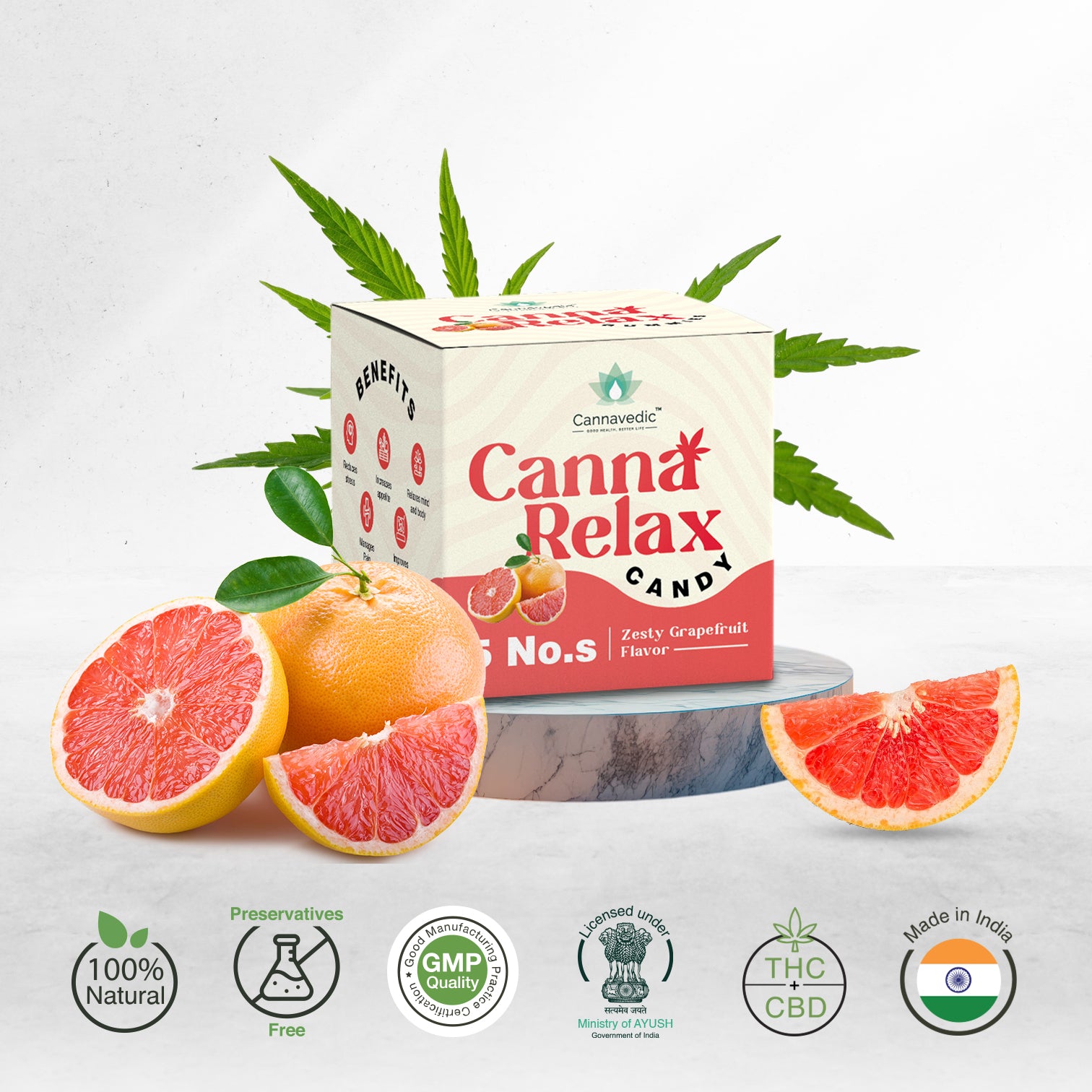 CannaRelax - Ayurvedic Vijaya Candy | Pack of 5 | (2:1|THC:CBD) - 60mg/ Candy