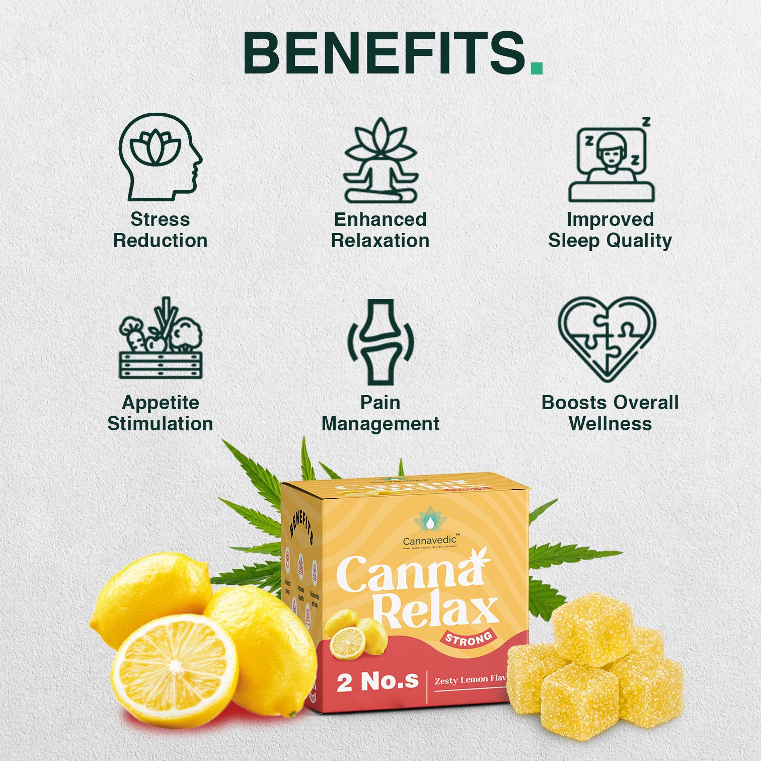 Canna Relax Strong - Ayurvedic Vijaya Candy | Pack of 2 Candies  -100mg/Candy